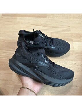 Size 12 - Men\'s Brooks Ghost 15 Running Shoes Triple Black 1103932E020 Brooks Ghost 15 Black Running Walk Shoes 1103932E020 Size  main image 3